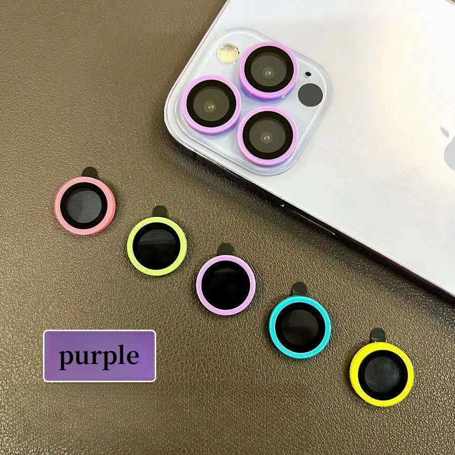 Luminous Ceramic Camera Protector Film For IPhone 14 13 12 11 15 Pro Max 14 Plus 12 13 Mini Lens Ring Tempered Glass Glowing Cap