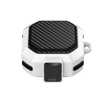Carbon Fiber Switch Lock Earphone Case For Samsung Galaxy Buds 2 Pro FE Live Cover Full Protection Shockproof With Keychain Box