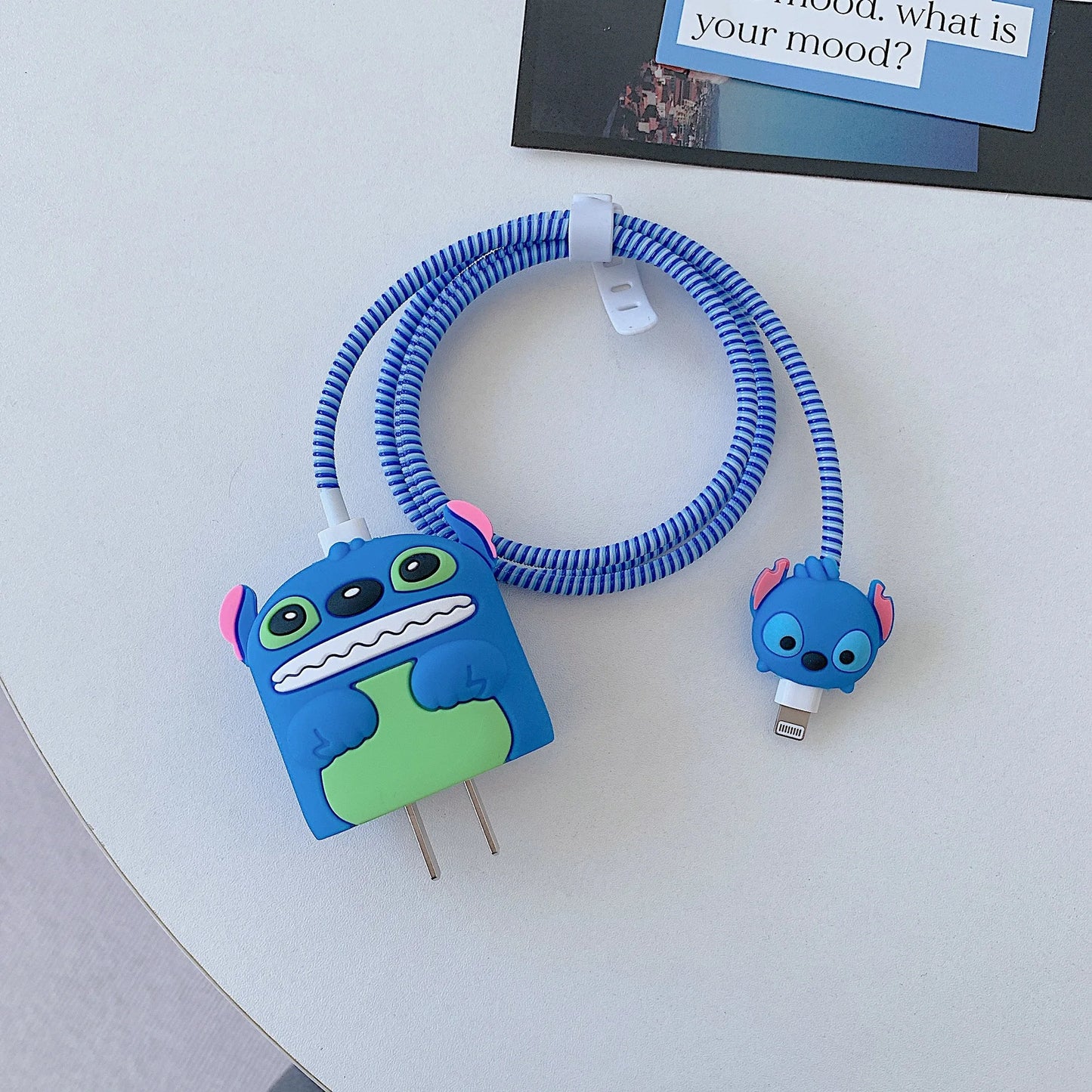 4Pcs Set Cable Protector for iPhone / iPad 18W/20W Charger Protector Case 3D Cartoon Cable Management Phone Wire Cord Organizers