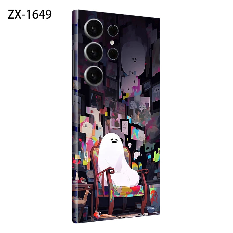 Colorful Decal Skin for Samsung Galaxy S24 S23 S25 Ultra Plus S24Ultra Back Screen Protector Cover Wrap Stones Sticker