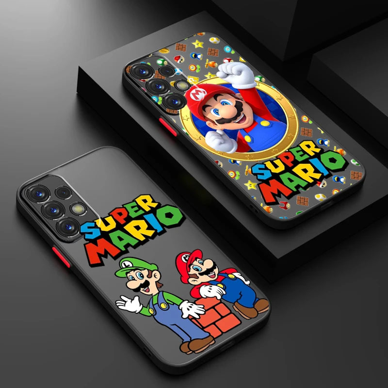 Fun Magic Super M-Marios Frosted Translucent For Samsung A53 A52 A33 A32 A51 A71 A21S A13 A73 A50 A22 A12 5G TPU Phone Case