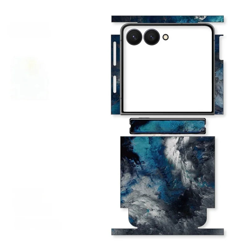 Skin For Samsung Galaxy Z Flip 7 6 5 4 2 Back Film Sticker Full Cover Protective Decal Wrap Side Frame Back Screen Protector