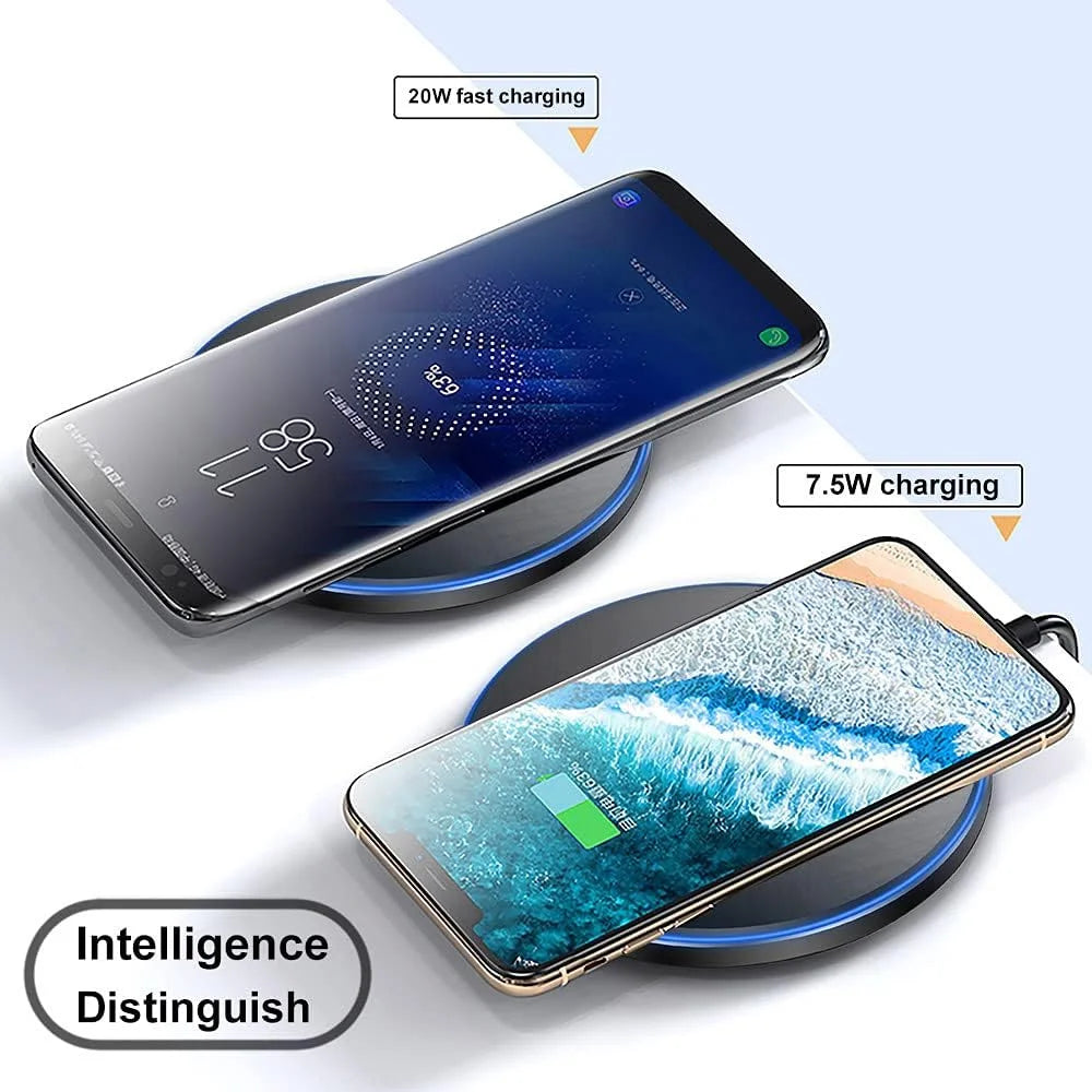 Wireless Charger Pad for iPhone 17 16 15 14 13 12 11 Samsung Xiaomi Phone Chargers Induction Fast Charging Dock Station