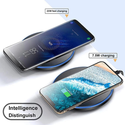 Wireless Charger Pad for iPhone 17 16 15 14 13 12 11 Samsung Xiaomi Phone Chargers Induction Fast Charging Dock Station