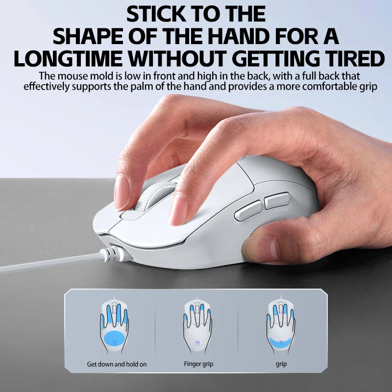 2026 Wired Gaming Mouse Cute Personalized Anti Slip Sticker 6-Key Office Mouse Suitable For Desktop And Laptop Computers NEW HOT