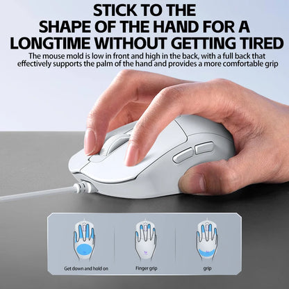 2026 Wired Gaming Mouse Cute Personalized Anti Slip Sticker 6-Key Office Mouse Suitable For Desktop And Laptop Computers NEW HOT
