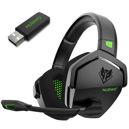 NUBWO G06 Dual Wireless Gaming Headset with Microphone for PS5, PS4, PC, Mobile, Switch 2.4GHz Wireless Bluetooth Headphone