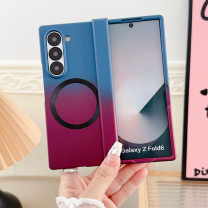 Magnetic for Magsafe Wireless Charging Gradient Phone Case for Samsung Galaxy ZFold 3 4 5 6 Liquid Silicone Bumper Cover Funda