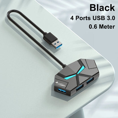 7 Ports USB 3.0 HUB USB Docking Station USB Splitter Adapter 5Gbps High Speed Transmission PD Power Supply For Laptop Computer