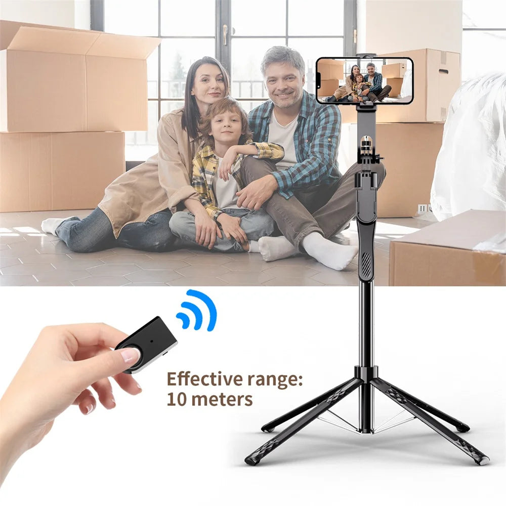 2025 NEW 1850mm Monopod Remote Shutter for iPhone Samsung Xiaomi Phone Holder four Tripod Wireless Bluetooth Selfie Stick