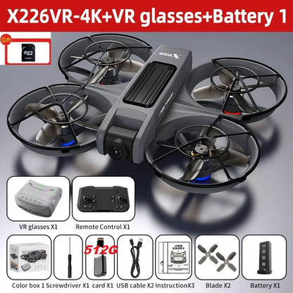 X226 Drone Professional 4K HD Dual Camera LCD VR Remote Control WIFI FPV UAV RC Quadcopter Aerial Photography Airplane Toy Gifts