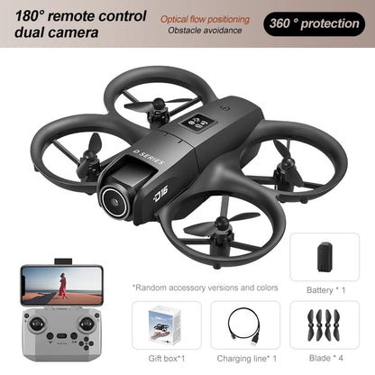 D16 Mini Drone 8K HD Dual Camera Profesional 180° Electric Adjustable GPS Positioning Obstacle Avoidance Bushless Uav 15000M