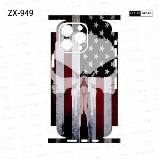 Colorful Decal Skin for iPhone 16 15 14 13 12 11 Pro Soft Back Screen Protector 3M Wrap with Side Skin Sticker