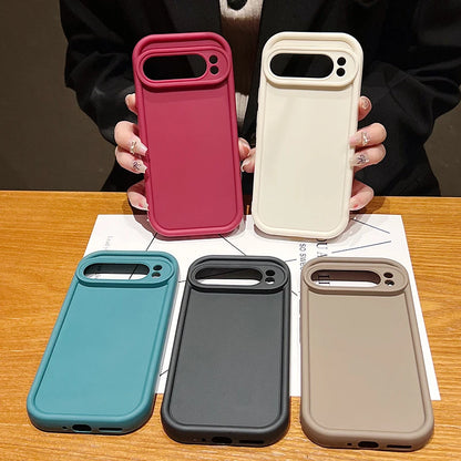 Soft TPU Solid Color Case For Google Pixel 8 Pro 8A 7A Pixel 9 Pro XL Shockproof Silicone Cover For Pixel 7 8 9 Pro Phone Cases