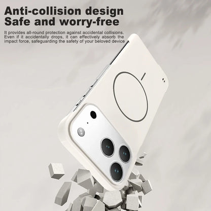 Frameless Solid Color Magnetic Case For iPhone 17 Air 16 15 14 13 12 11 Pro Max Plus 16E For Magsafe Hard PC Matte Back Cover