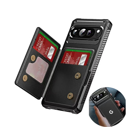 High End Leather Flip Fold Wallet Phone Case For Google Pixel 10 9 Pro XL 10A 9A 8A 7A 8 7 with Card Holder Slot Anti-Drop Cover