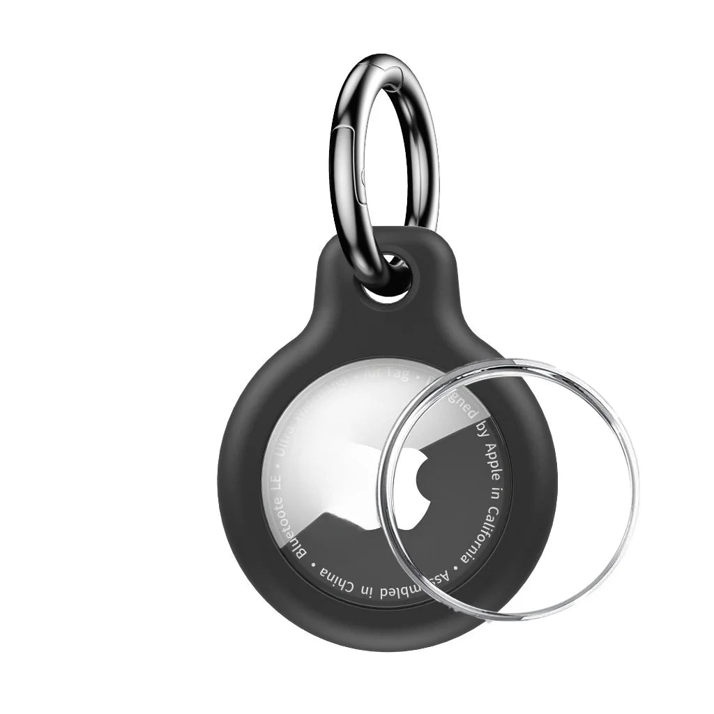 Waterproof AirTag Keychain Holder tag Lock Case Wire Cable,  Anti-Lost Protective Case with Keyring for Luggage, Key, Backpack