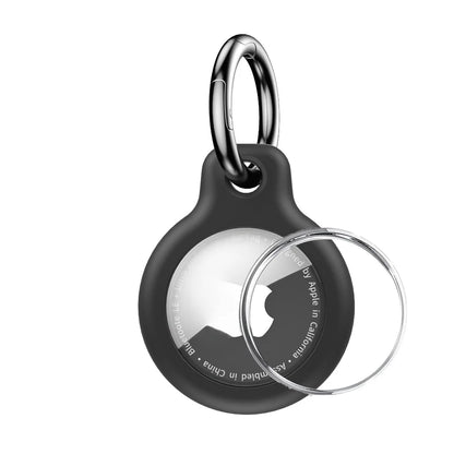 Waterproof AirTag Keychain Holder tag Lock Case Wire Cable,  Anti-Lost Protective Case with Keyring for Luggage, Key, Backpack