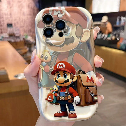 Super M-Marios Bros Wave Case for iPhone 15 14 Pro Max 13 12 Mini 11 XS X XR 8 7 6 6S Plus SE 2022 2020 Soft Silicone Back Cover