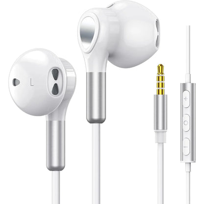 EARDECO 3.5mm Wired Headphones In Ear Headset Wired Earphone with Microphone Stereo Earbuds Sports In-line Control For Phones