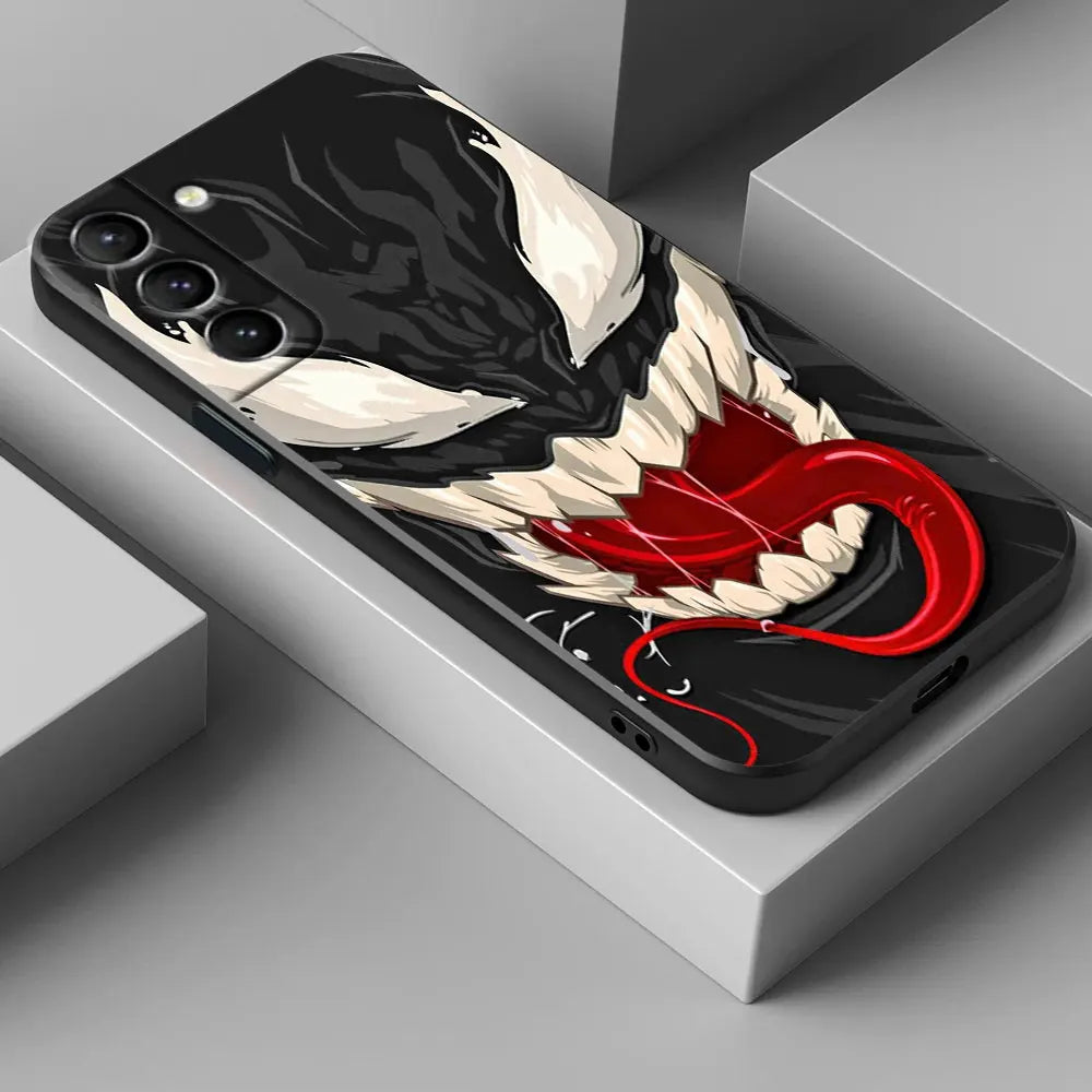 Marvel Spiderman Venom Deadpool Phone Case For Samsung Galaxy S24FE Cases S25 S23 S21 Ultra S24 FE S22 Plus A35 A54 A55 5G Cover