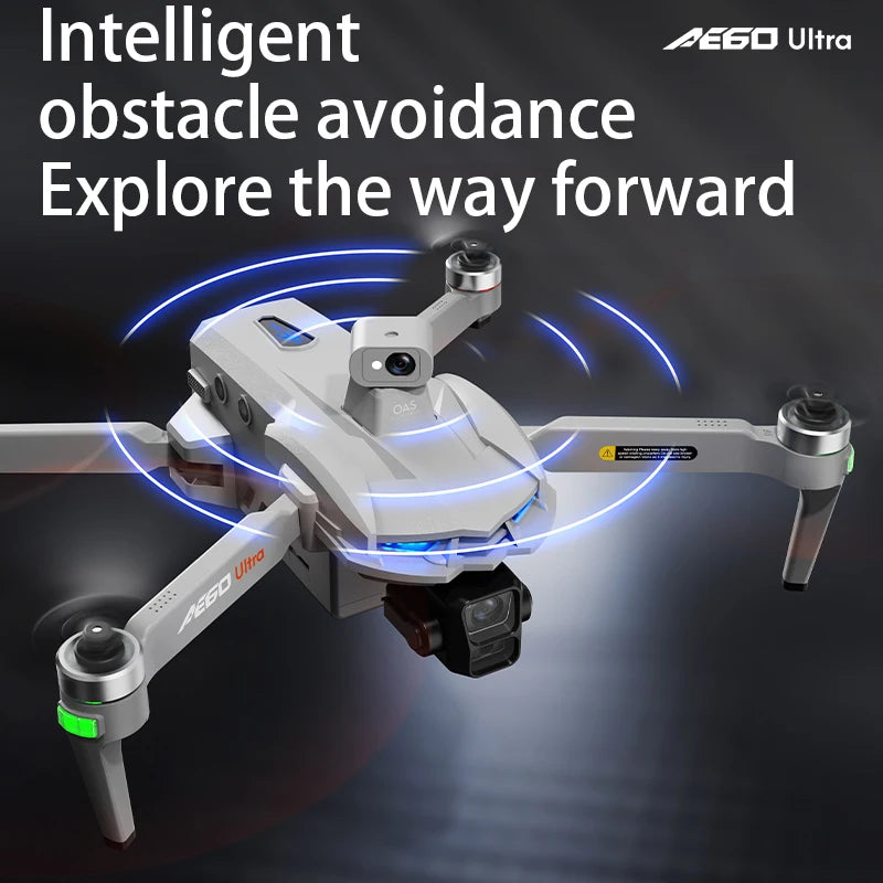 New AE60 GPS RC Drone 8K Professional HD Camera Brushless 3-Axis Gimbal Obstacle Avoidance Large Screen FPV Drones RC Quadcopter