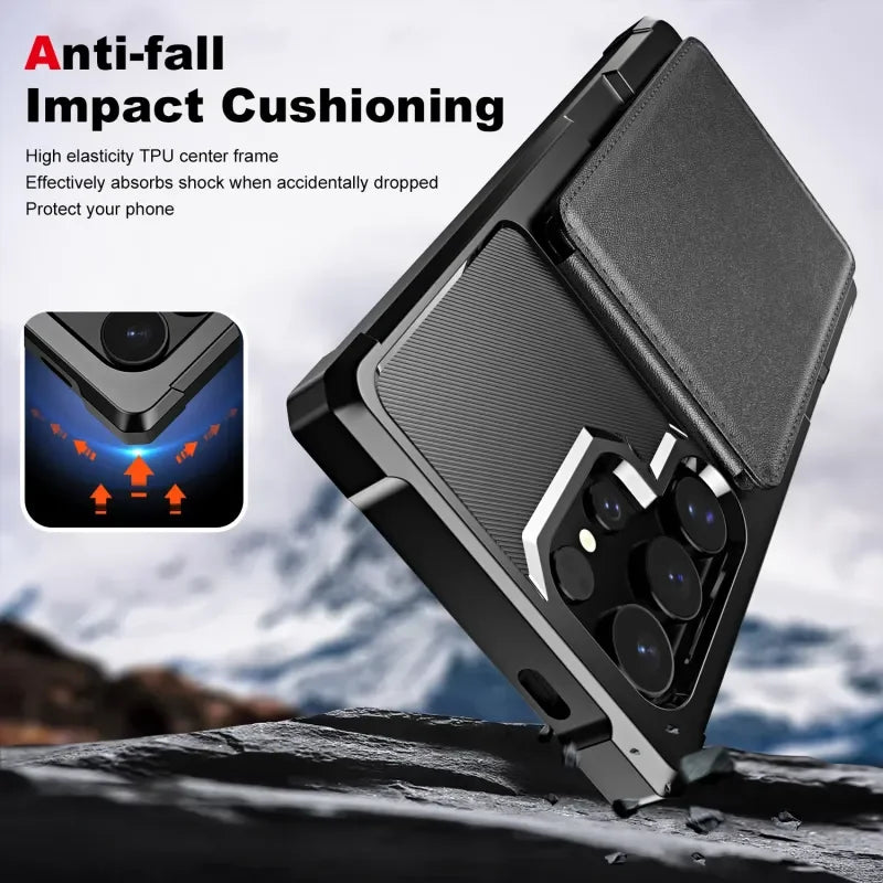 For Samsung A23 A33 A34 A35 A53 A54 A55 A73 5G S21 S23 FE S22 S24 S25 Ultra S20 Plus Leather Flip Card Wallet Phone Case