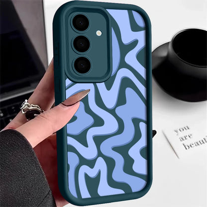 Striped Pattern Phone Case For Samsung Galaxy A16 A55 A54 A15 A14 A25 A35 A56 5G S25 Edge S25 S24 S23 S22 Ultra S24 FE TPU Cover