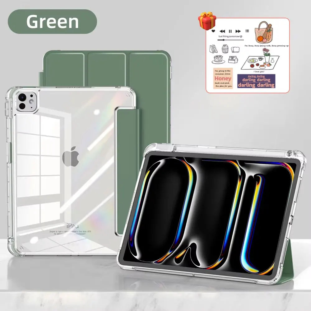 For ipad a16 case 11th 10th Gen Case For iPad Pro Air 13 11 M3 M2 M4  12.9 " 9 8 7 6 5 4 Mini 7 6 Smart case with pen Holder