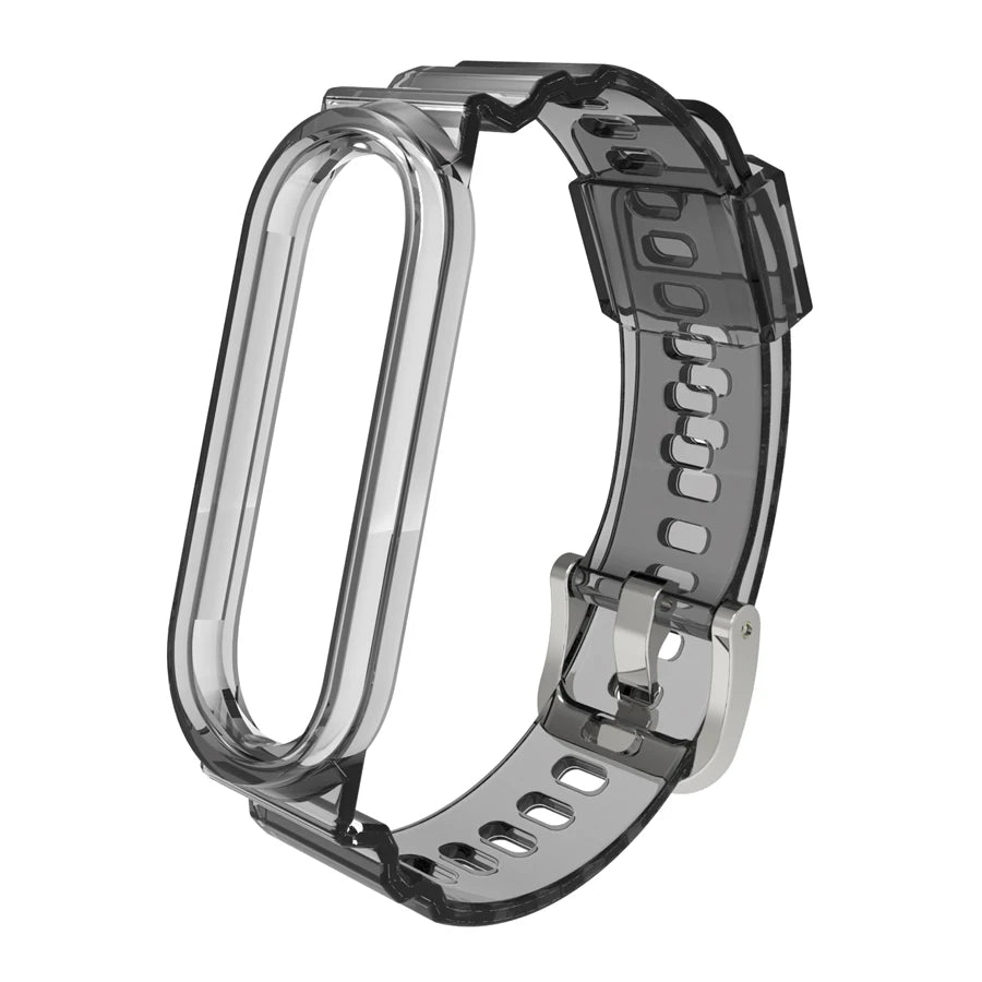 Bracelet on Mi Band 5 6 7 Strap for Xiaomi Miband 4 3 Silicone Bracelet for Miband 5 6 7 Sports Bracelet Wristband Glacier Style