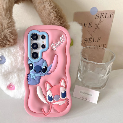 Stitch Soft Case For Samsung Galaxy A03S A04E A16 A15 A14 A53 A25 A32 A34 A35 A52 A55 S20 S21 S22 S23 S25 Ultra Plus A26 A36 A56
