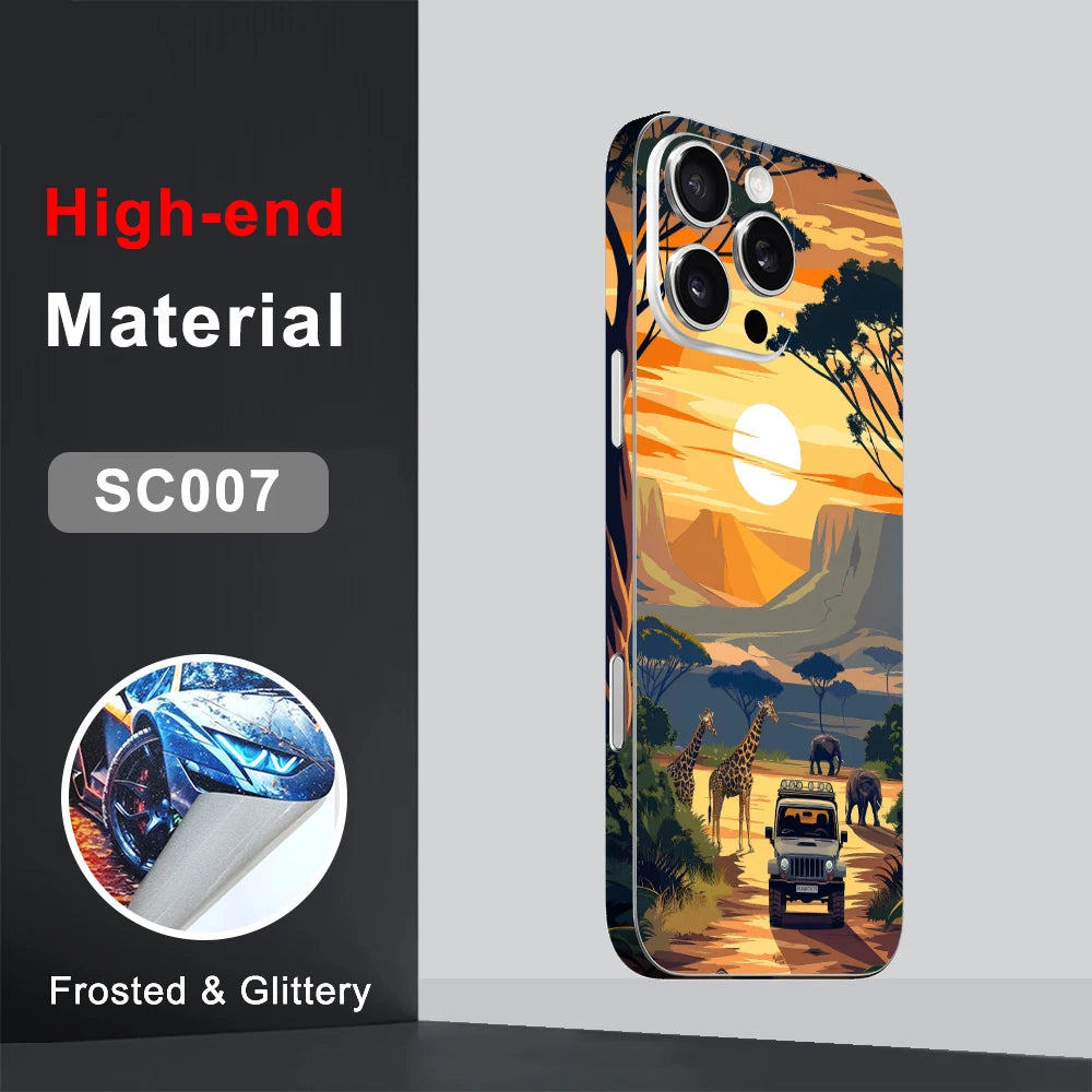 CASEKiTTY Skin Wrap For iPhone 15 Pro Max Sticker 16 14 Plus Back Cover Film 12 13 Mini Protective Decal Side Frame Protector