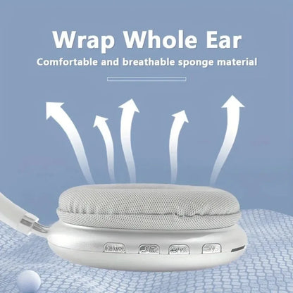 New P9 Wireless Bluetooth Headphones Noise Cancelling Mic Pods Over Ear Sports Gaming Headset For Apple