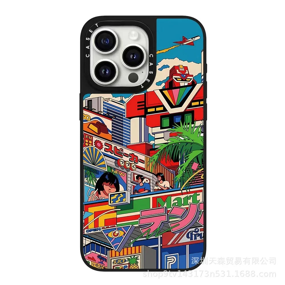 Trendy Brand CAS Co-branded Avengers for Iphone16pro max Marvel Character Phone Case Anti-fall Mirror Spider-Man Birthday Gift