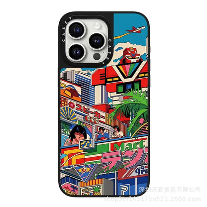 Trendy Brand CAS Co-branded Avengers for Iphone16pro max Marvel Character Phone Case Anti-fall Mirror Spider-Man Birthday Gift