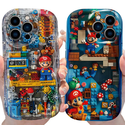 Cartoon Shockproof Phone Case for iPhone 17 Air 16 E 15 Pro Max 14 13 12 Mini 11 Pro Max Mushroom Liquid Silicone Covers Funda