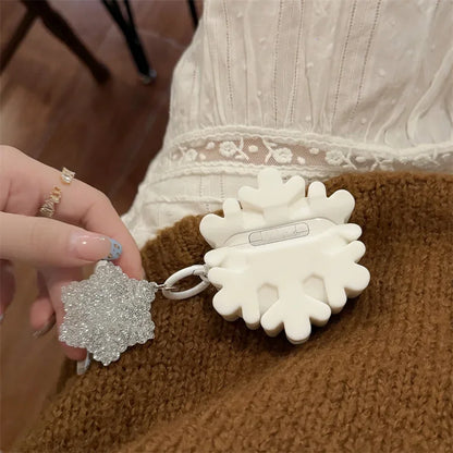 Christmas Cartoon Snowflake Case for AirPods pro3 4 Airpod 1 2 3 Pro Pro2 Bluetooth Earbuds Protective Earphone Case Cover