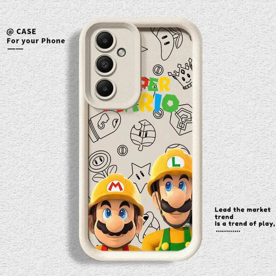 Super M-Marios Bros Phone Case for Galaxy A12 A13 A14 4G 5G A13 A22 A16 5G A23 4G 5G A24 4G A32 4G 5G A33 5G A34 5G Matte