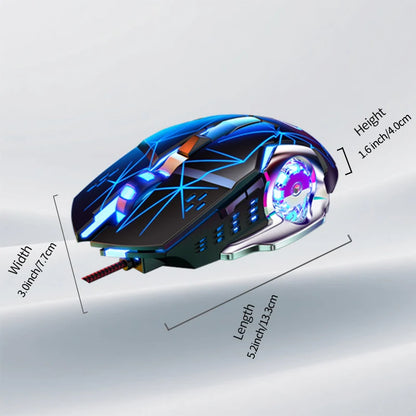 USB Wired Gaming Mouse 6 Button Backlit Ergonomic Mice DPI  Adjustable Optical Mice for PC Gamer Computer Desktop