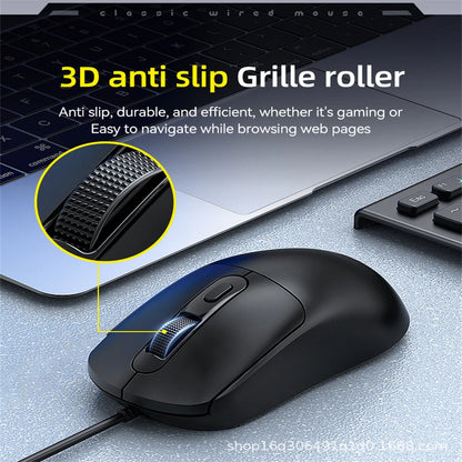 G580 USB Wired Mouse Ergonomic Office/Gaming Mouse With Anti Slip Stickers For PC Laptops Anti-Slip Mouse Send A Gift 2026 New