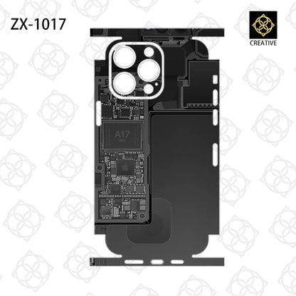 For iPhone 14 13 Pro Max 12 Mini 15 16 Colorful 3M Film Wrap Stickers Cases Back Cover Decal Skin  Film Protector Sticker