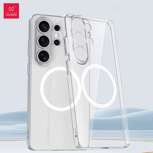 Xundd Magnetic Case For Samsung Galaxy S26 Ultra PC HD Transparent Cover Camera Lens Protection For Samsung S26 Ultra Case