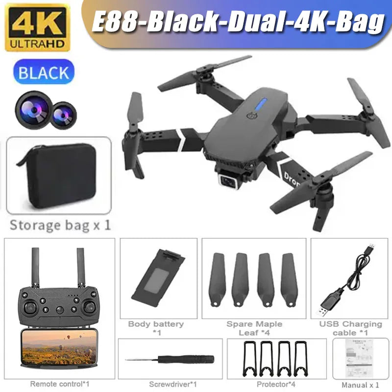 E99 Pro Drone Quadcopter Remote Control Handle Four Axis Aircraft HD 6K Photography UAV Altitude Fixation Helicopter Toys