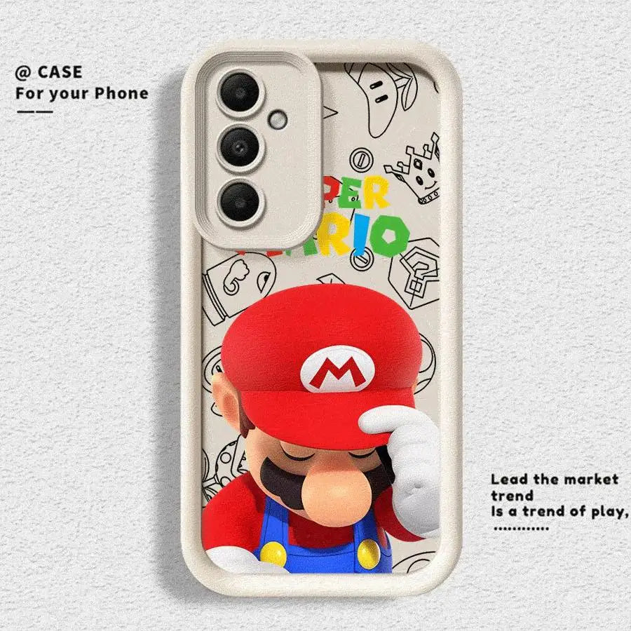 Super M-Marios Bros Phone Case for Galaxy A12 A13 A14 4G 5G A13 A22 A16 5G A23 4G 5G A24 4G A32 4G 5G A33 5G A34 5G Matte