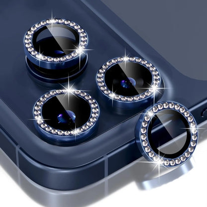 Bling Glitter Diamond Metal Frame Camera Protector For IPhone 18 Pro Max 17 Pro 17 Alloy Lens Tempered Glass Film Ring Cover Cap