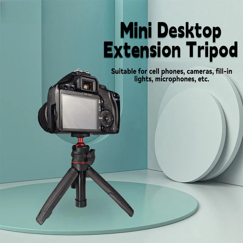 Mini Extendable Tripod Portable Desktop Tripod Stand Adjustable Stable Holder With 1/4-20 Screw Mount For Phone/Camera/GoPro/DJI