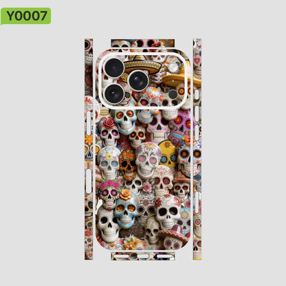 Skin Sticker Wrap for iPhone 13/14/15/16/17 Pro Max Decal Protective Film for Back, Frame, Camera(Not Phone Case)