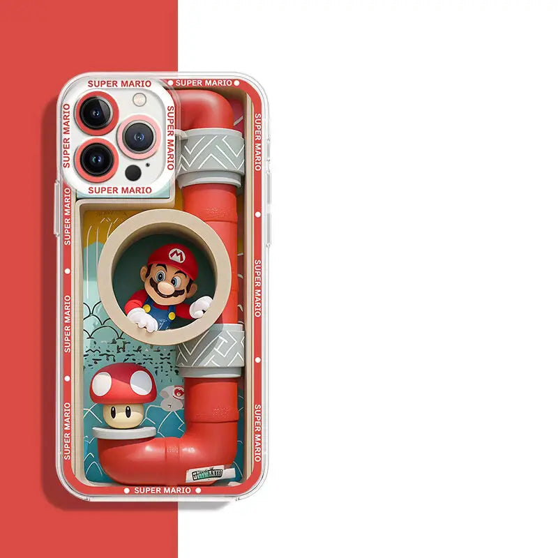 Trendy Machinery Print Super Mario Phone Case for Samsung Galaxy S25 S24 S22 S23 Plus Note 20 Ultra 5G S21 S20 S24 FE TPU Cover