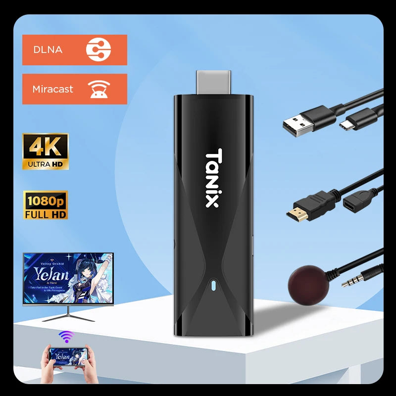 TANIX TX8 TV stick Android 10 TV Stick Allwinner H313 2GB 16GB 2.4G WIFI 4K MINI TV Dongle Smart TV Box