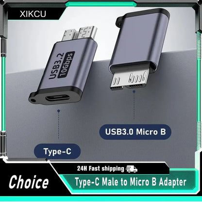 Micro B USB C 3.0 Male to Type C Female Adapter Type-C USB3.0 Micro B Connector for External Hard Drive Disk HDD Cable Adapter